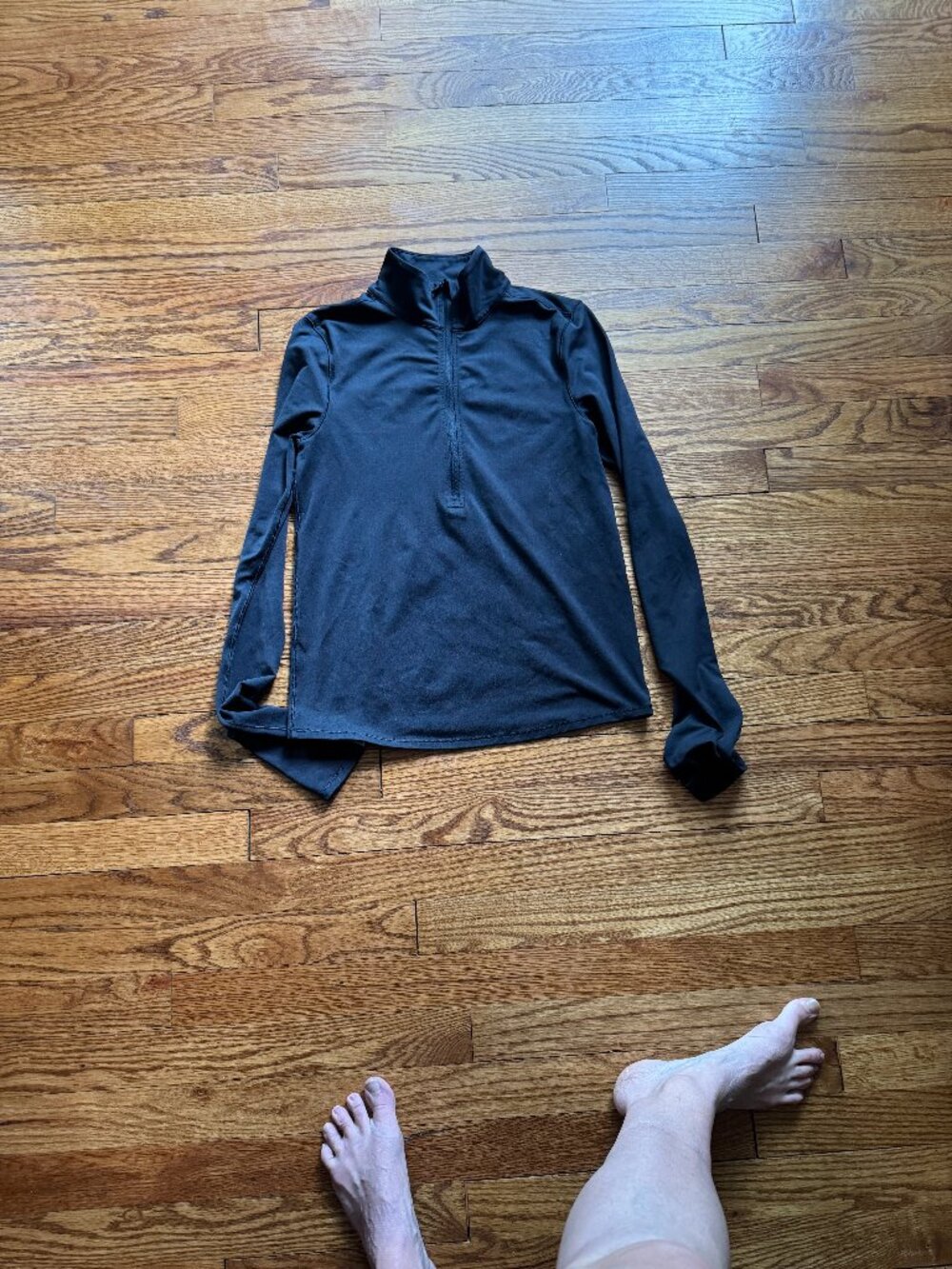 Girlfriend Collective Zip-neck top, Size Small